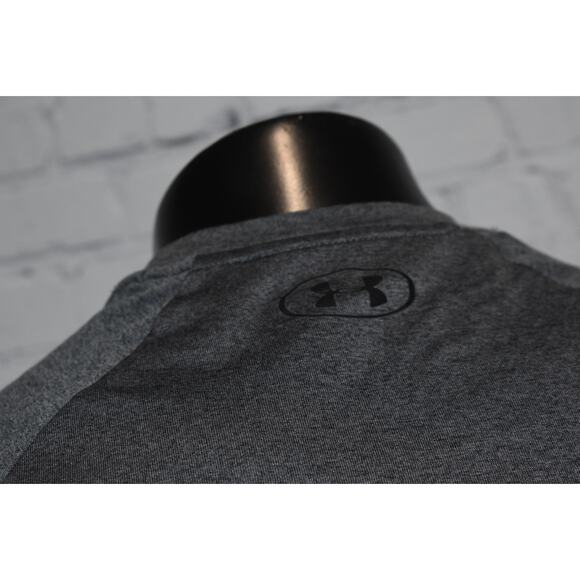 Under Armour Shirt Men Size Small Gym Performance HeatGear Long Sleeve Gray - Picture 4 of 6